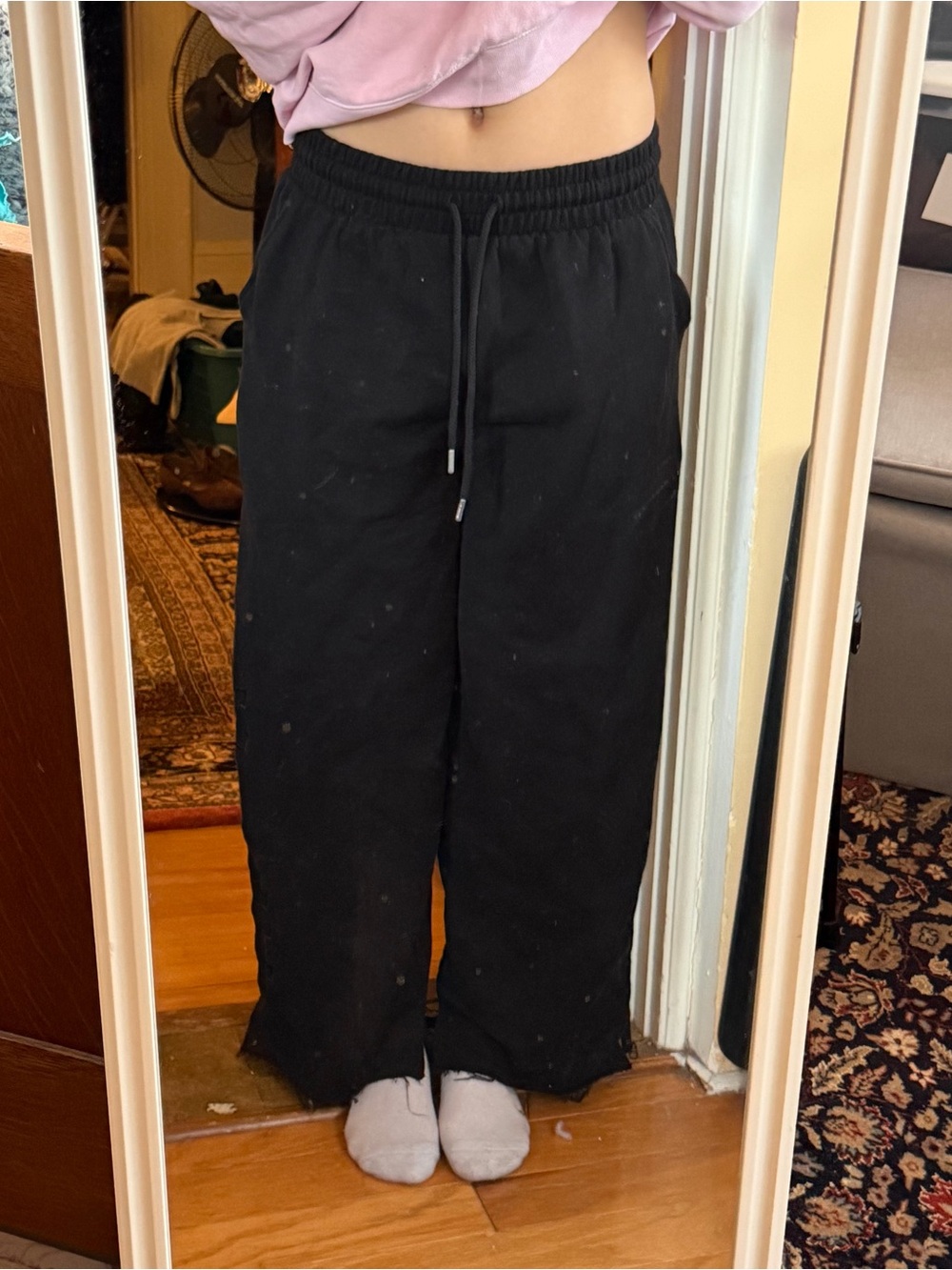 Wide-Leg Sweatpants